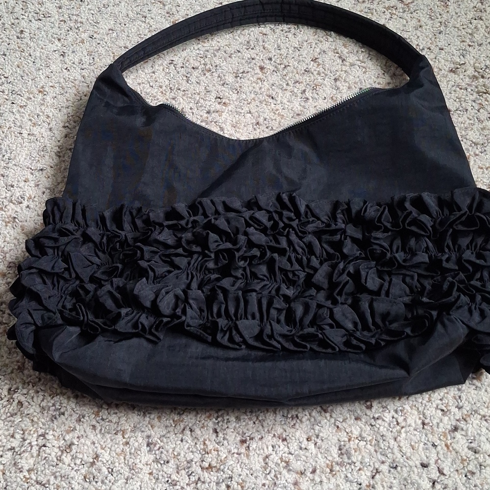 Baggu Molly Goddard Ruffle Shoulder Bag black NWT - Picture 2 of 3